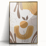 Boho Chic Abstract Leaf Art | Eclectic Bohemian Wall Art | Neutral Tones