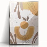 Boho Chic Abstract Leaf Art | Eclectic Bohemian Wall Art | Neutral Tones