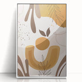 Boho Chic Abstract Leaf Art | Eclectic Bohemian Wall Art | Neutral Tones