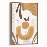 Boho Chic Abstract Leaf Art | Eclectic Bohemian Wall Art | Neutral Tones