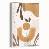 Boho Chic Abstract Leaf Art | Eclectic Bohemian Wall Art | Neutral Tones