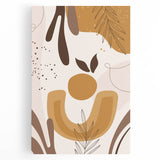 Boho Chic Abstract Leaf Art | Eclectic Bohemian Wall Art | Neutral Tones