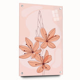 Boho Floral Wall Art | Eclectic Boho Chic Canvas | Delicate Flower Design