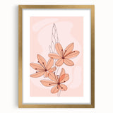 Boho Floral Wall Art | Eclectic Boho Chic Canvas | Delicate Flower Design