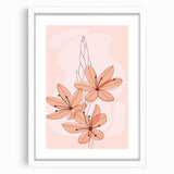 Boho Floral Wall Art | Eclectic Boho Chic Canvas | Delicate Flower Design