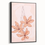Boho Floral Wall Art | Eclectic Boho Chic Canvas | Delicate Flower Design