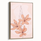 Boho Floral Wall Art | Eclectic Boho Chic Canvas | Delicate Flower Design