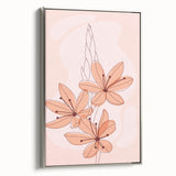 Boho Floral Wall Art | Eclectic Boho Chic Canvas | Delicate Flower Design