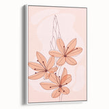 Boho Floral Wall Art | Eclectic Boho Chic Canvas | Delicate Flower Design