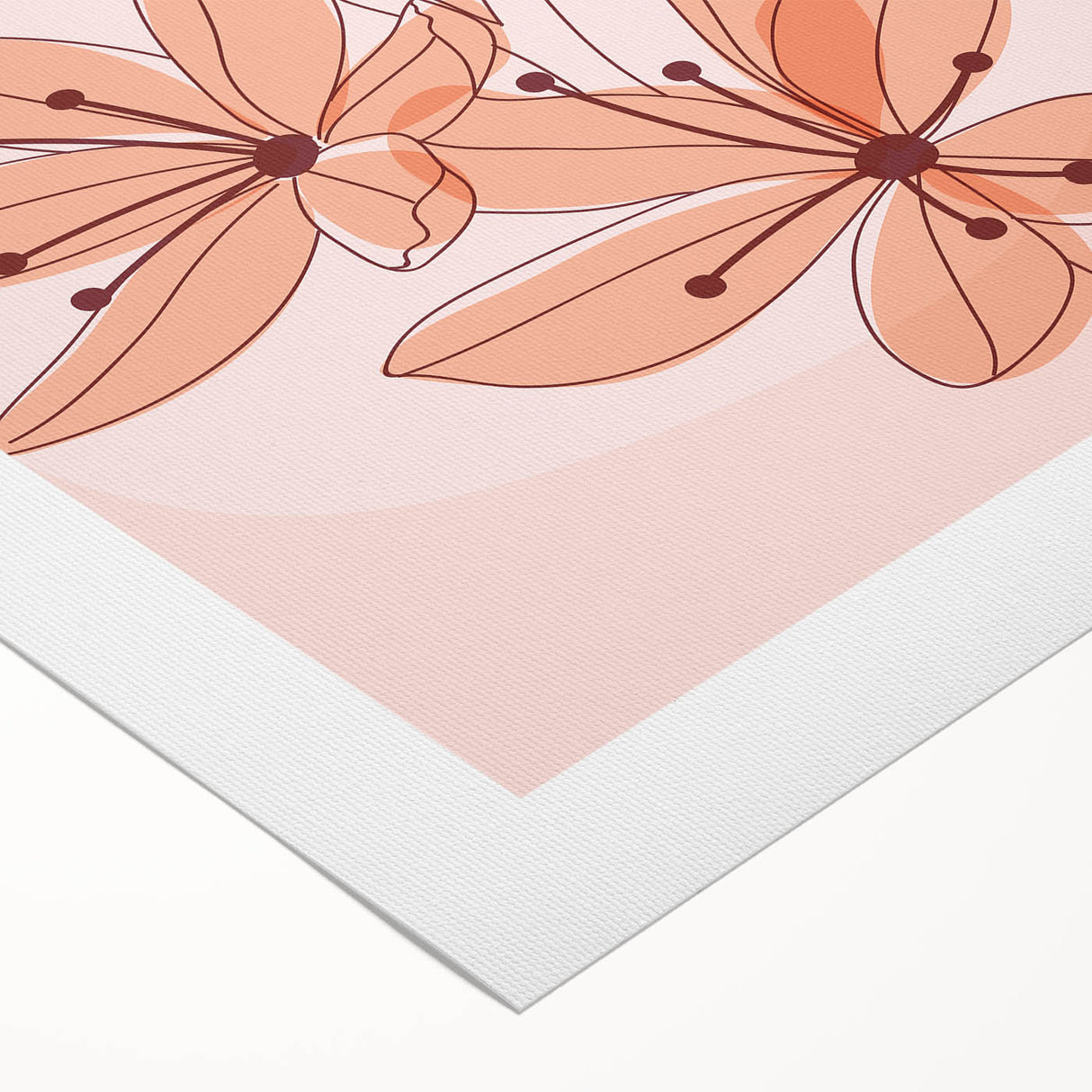 Boho Floral Wall Art | Eclectic Boho Chic Canvas | Delicate Flower Design