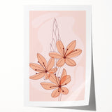 Boho Floral Wall Art | Eclectic Boho Chic Canvas | Delicate Flower Design