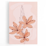 Boho Floral Wall Art | Eclectic Boho Chic Canvas | Delicate Flower Design