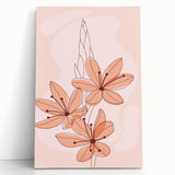 Boho Floral Wall Art | Eclectic Boho Chic Canvas | Delicate Flower Design