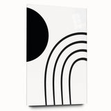Minimalist Boho Wall Art | Black and White Abstract Canvas | Modern Decor
