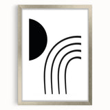 Minimalist Boho Wall Art | Black and White Abstract Canvas | Modern Decor