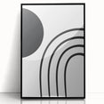 Minimalist Boho Wall Art | Black and White Abstract Canvas | Modern Decor