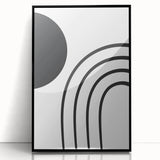 Minimalist Boho Wall Art | Black and White Abstract Canvas | Modern Decor