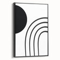 Minimalist Boho Wall Art | Black and White Abstract Canvas | Modern Decor