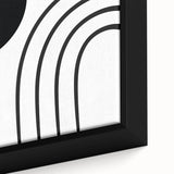 Minimalist Boho Wall Art | Black and White Abstract Canvas | Modern Decor