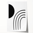 Minimalist Boho Wall Art | Black and White Abstract Canvas | Modern Decor