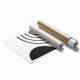 Minimalist Boho Wall Art | Black and White Abstract Canvas | Modern Decor