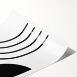 Minimalist Boho Wall Art | Black and White Abstract Canvas | Modern Decor