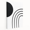 Minimalist Boho Wall Art | Black and White Abstract Canvas | Modern Decor