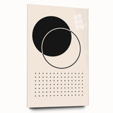 Modern Boho Wall Art | Minimalist Black and White Canvas | Geometric Design