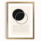 Modern Boho Wall Art | Minimalist Black and White Canvas | Geometric Design