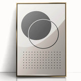 Modern Boho Wall Art | Minimalist Black and White Canvas | Geometric Design