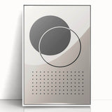 Modern Boho Wall Art | Minimalist Black and White Canvas | Geometric Design