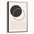 Modern Boho Wall Art | Minimalist Black and White Canvas | Geometric Design