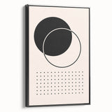 Modern Boho Wall Art | Minimalist Black and White Canvas | Geometric Design