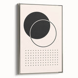 Modern Boho Wall Art | Minimalist Black and White Canvas | Geometric Design