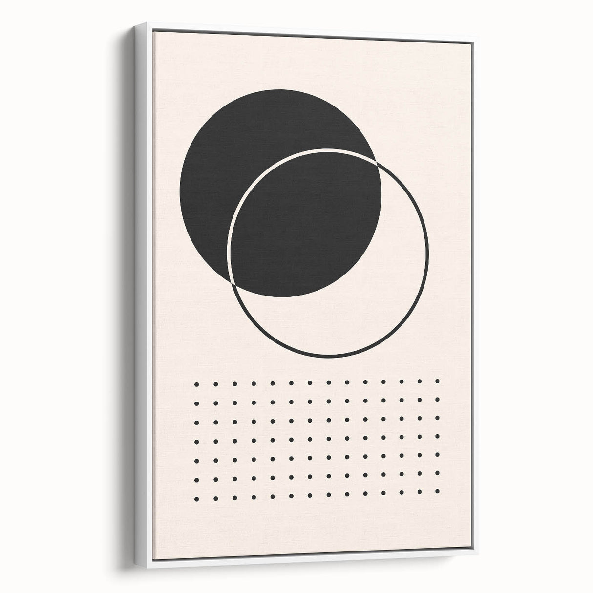 Modern Boho Wall Art | Minimalist Black and White Canvas | Geometric Design