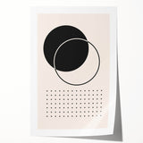 Modern Boho Wall Art | Minimalist Black and White Canvas | Geometric Design