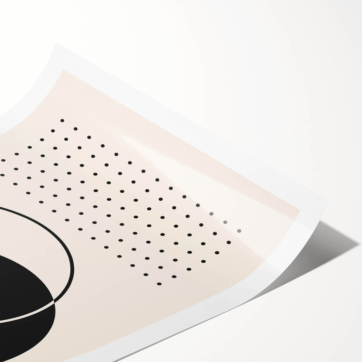 Modern Boho Wall Art | Minimalist Black and White Canvas | Geometric Design