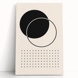 Modern Boho Wall Art | Minimalist Black and White Canvas | Geometric Design