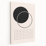 Modern Boho Wall Art | Minimalist Black and White Canvas | Geometric Design