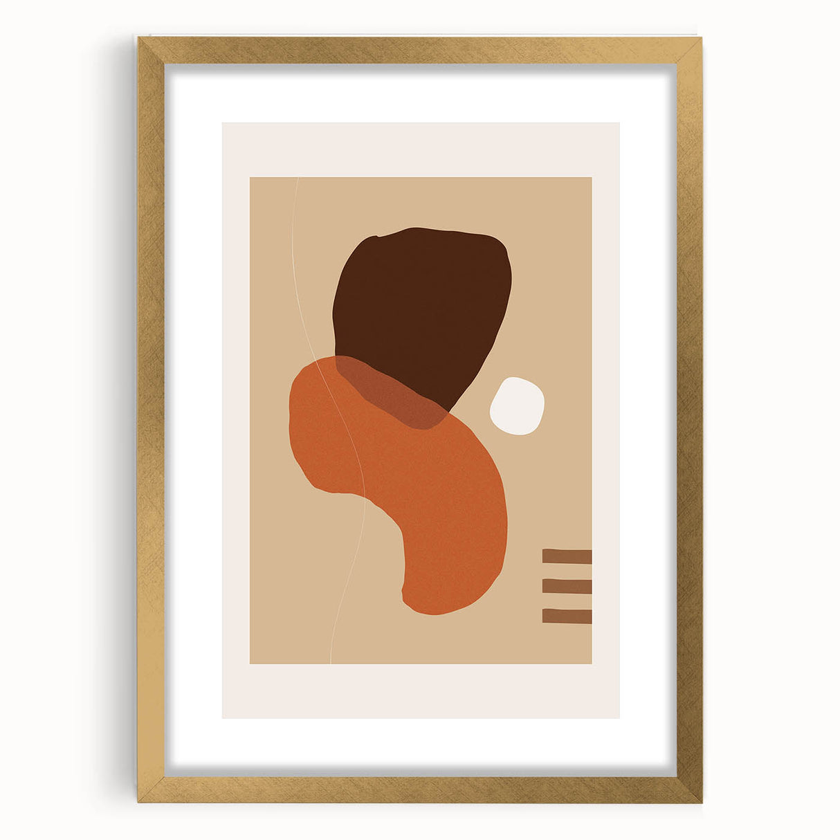 Boho Abstract Wall Art | Eclectic Bohemian Canvas | Earthy Tones Design