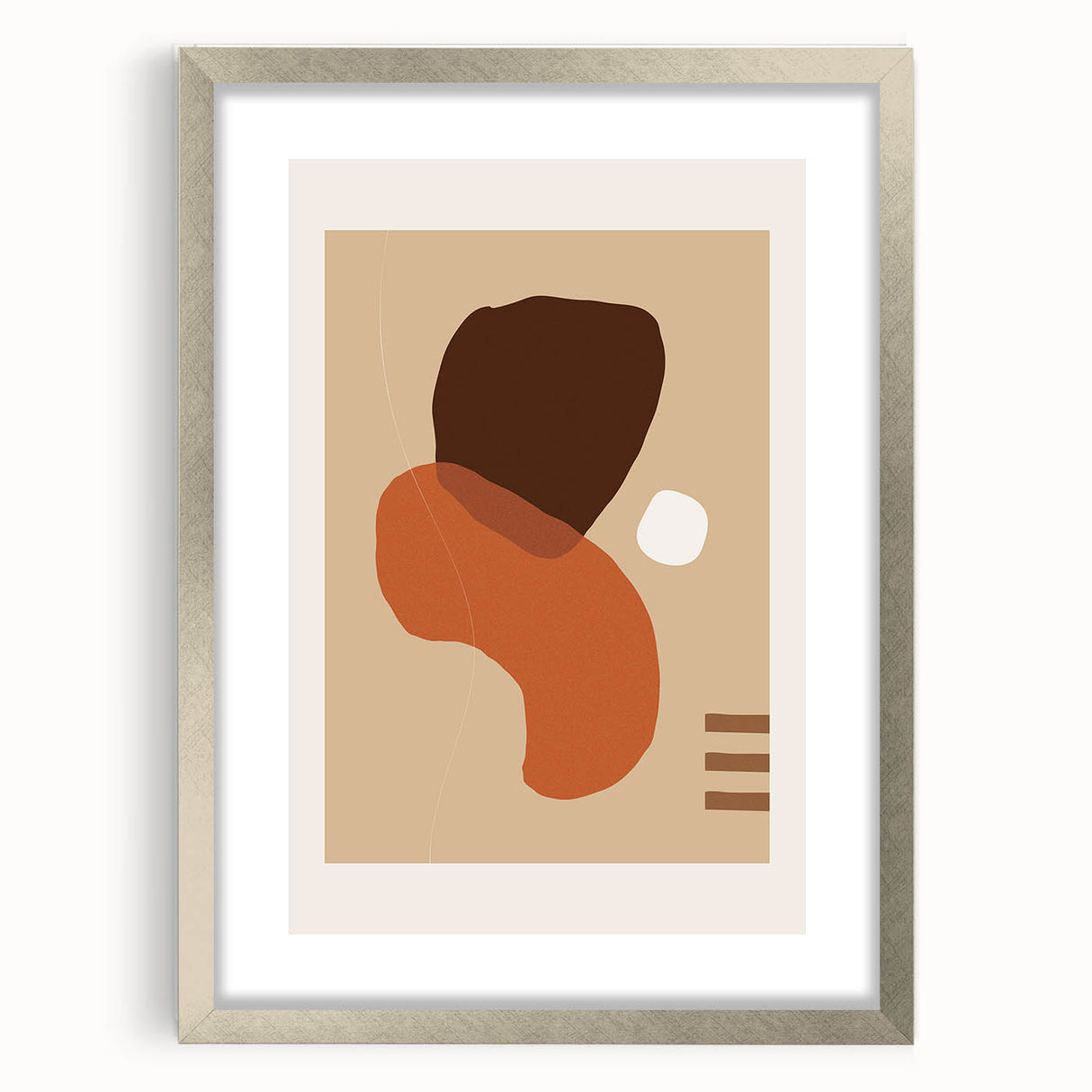 Boho Abstract Wall Art | Eclectic Bohemian Canvas | Earthy Tones Design