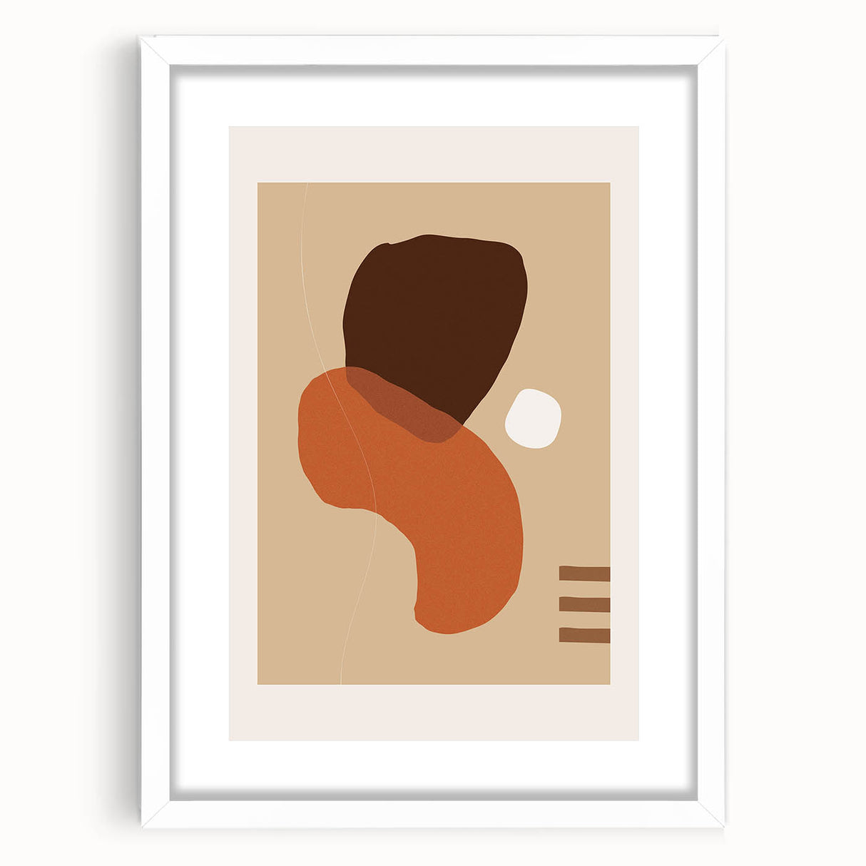 Boho Abstract Wall Art | Eclectic Bohemian Canvas | Earthy Tones Design
