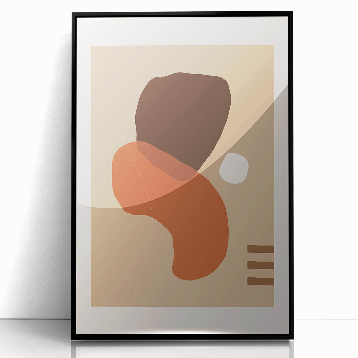 Boho Abstract Wall Art | Eclectic Bohemian Canvas | Earthy Tones Design