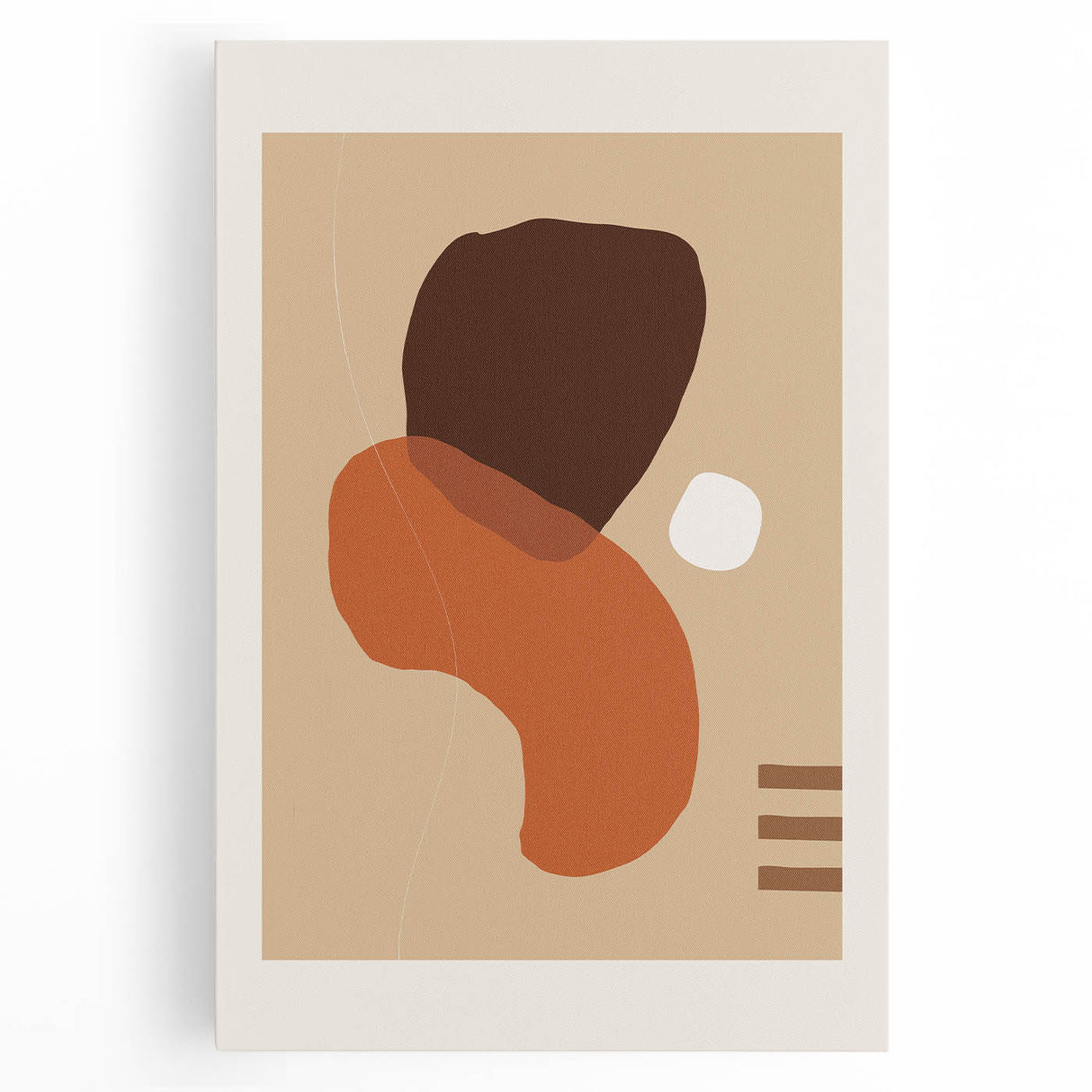 Boho Abstract Wall Art | Eclectic Bohemian Canvas | Earthy Tones Design