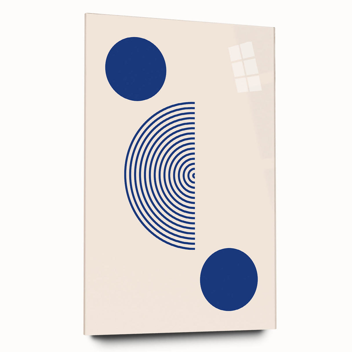 Minimalist Boho Wall Art | Blue Geometric Canvas | Eclectic Design