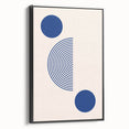 Minimalist Boho Wall Art | Blue Geometric Canvas | Eclectic Design