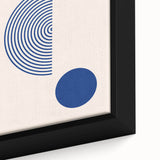 Minimalist Boho Wall Art | Blue Geometric Canvas | Eclectic Design