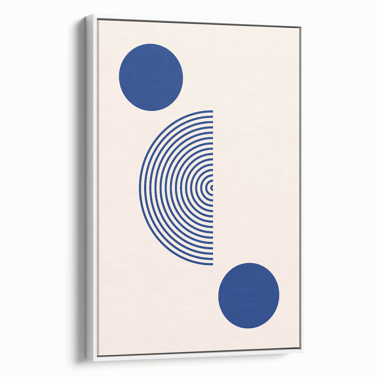Minimalist Boho Wall Art | Blue Geometric Canvas | Eclectic Design