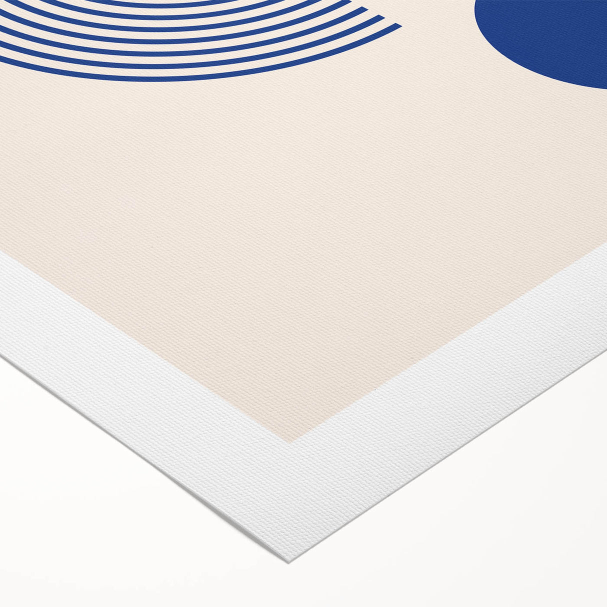 Minimalist Boho Wall Art | Blue Geometric Canvas | Eclectic Design
