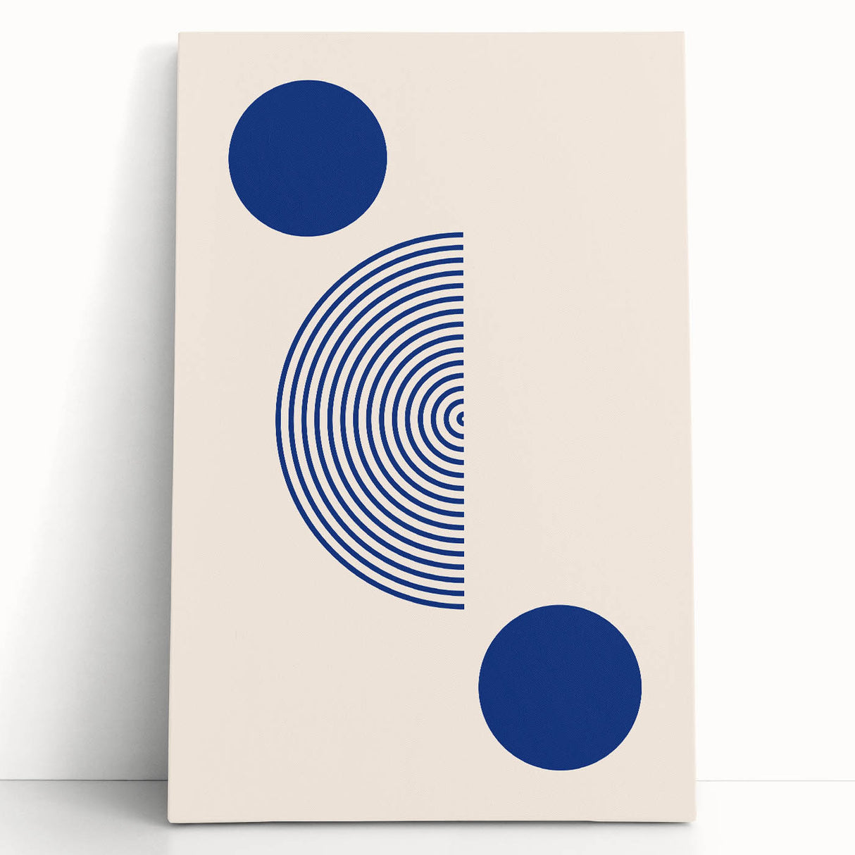 Minimalist Boho Wall Art | Blue Geometric Canvas | Eclectic Design